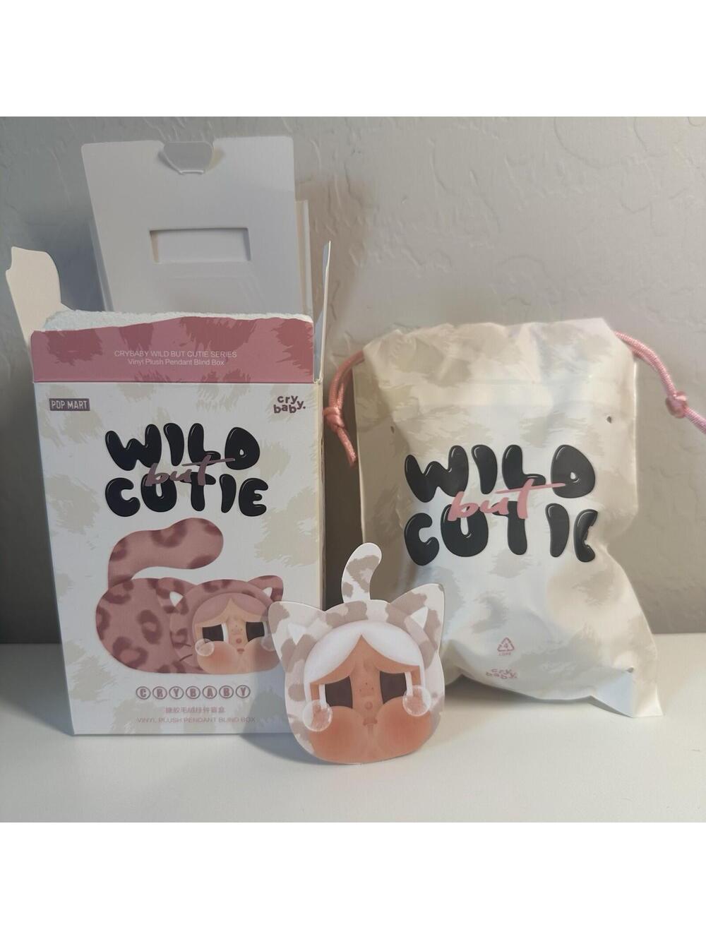 Pop Mart Crybaby Wild But Cutie Vinyl Face Plush Pendant - Vanilla (Open Box)